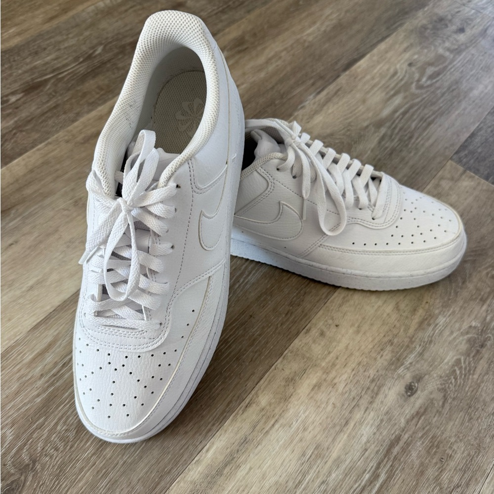 Nike Men’s All-White Low-Top Sneakers